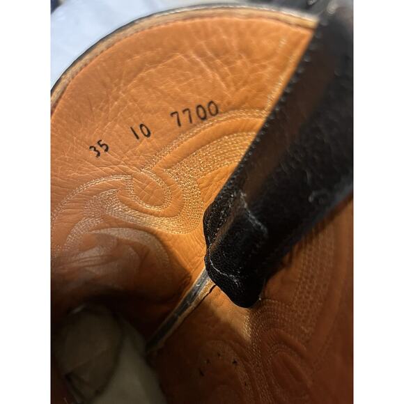 Men's Exotic Black Stingray Western Cowboy Boots Size 6 - Picture 6 of 7